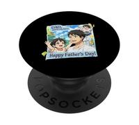 Dad You're My Hero Anime Style PopSockets PopGrip Adhesivo