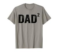 Dad2 Dad Of Twins Twin Papa Twin Boys Twin Girls Dad Father Camiseta