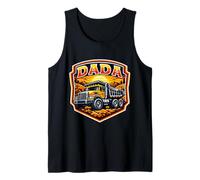 Dada Dad Día del Padre Construcción Camión Papa Matching Family Camiseta sin Mangas