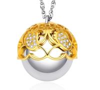 Dada Gioielli - Colgante Llamador de Angeles Embarazada - pieds de Bebe, Collar Acero inoxidable Mujer 80+10cm, Amuletos de la Suerte y Proteccion,