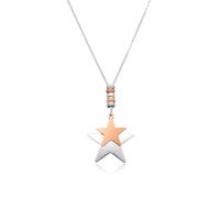 Dada Gioielli - Collar mujer amuleto trébol estrella corazón con circonita 45+5 cm (Estrella)