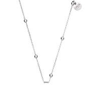 Dada Gioielli - Collar para llamador de ángel, cadena rosario de acero hipoalergénico, ajustable 100 + 10 cm