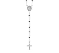 Dada Gioielli - Collar Rosario con Cruz y Medalla Milagrosa para Hombre y Mujer - Joya Cristiana con Cadena de Acero Inoxidable Hipoalergénico,