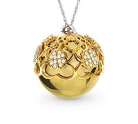 Dada Gioielli - El Llamador de Ángeles - Embarazo - Sonido dulce para Bebé - Collar Acero Inoxidable Mujer con Colgante de metal bañado de Oro 18K o Plata, Regalo Embarazada,