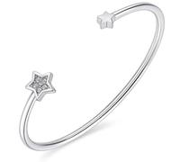Dada Gioielli Pulsera Rígida para Mujer Trébol Cuatro Hojas Estrella Corazón