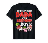 Dada of The Birthday Boy Camisa de animales de granja Tractor Party Camiseta