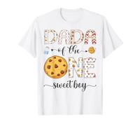 Dada of The One Sweet Boy 1er Cumpleaños Niño Galletas Leche Camiseta