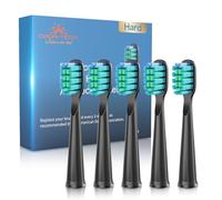 Dada-Tech Cabezales de recambio para cepillo de dientes eléctrico DT-22 - Paquete de 5 (negro duro (0,178 mm))