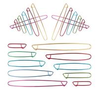 Dadabig 20pcs Clips marcador Alfileres de seguridad agujas Ganchillo Agujas Ganchillos Crochet Aluminio Agujas para Tejer Manualidades de Bricolaje (colores aleatorios, 6/9/12/15/20cm)