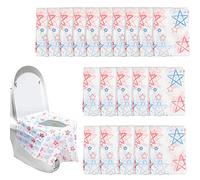 Dadabig 20Pcs Fundas WC Protector WC Asiento de Inodoro Desechable de Telas No Tejidas, Cubiertas Desechables para Asiento del Inodoro para Baño, Viaje, Hotel, Hogar (60 * 65cm)