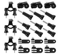 Dadabig 3 Juegos de Soportes para Cámaras de Bicicleta, Adaptador de Montaje Manillar de Bicicleta de 3 Vías Ajustable para Hero SJCAM Cámara Deportiva