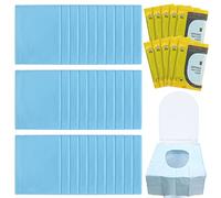 Dadabig 40 piezas de cojín de inodoro, desechables, fundas de asiento de inodoro antideslizantes, impermeables, ligeras, manejables, desechables, para bebés, embarazadas, baño, centros comerciales