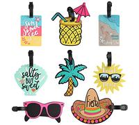 Dadabig 8pcs Etiquetas para Equipaje de Viaje Etiquetas de Equipaje Etiquetas Maletas Viaje Equipaje de PVC Accesorios de Equipaje,8 Estilos