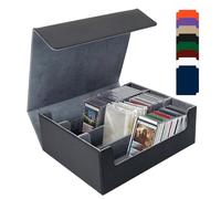Dadabig Cajas para Cartas con 8 Espaciadores - Caja de Almacenamiento PU para Tarjetas de Juego Magic con Compartimentos - Capacidad 1800+ Tarjetas