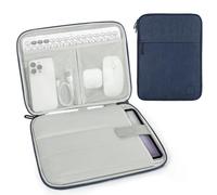 Dadanism 13" Funda Bolsa Protectora Acolchada para iPad Pro 13" M4 2024, iPad Air 13" M3 M2, i Pad Pro 12,9", Galaxy Tab S10+/S10 Plus/S9 FE+/S9 FE Plus/S9+/S9 Plus 12,4", Tab P12 12,7", Gris Azul