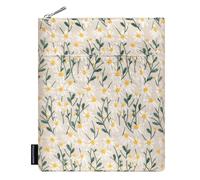 Dadanism 9-11 Pulgadas Funda Protectora Margarita Bordada para iPad A16 11ª Gen 11"/10ª Gen 10,9", iPad Air M3 11"/Pro 11"/Air 5 4 10,9"/9ª 8ª 7ª Gen, Galaxy Tab A9+ Plus 11'', Tab M11 11", Beige