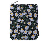 Dadanism Funda acolchada bordada para Kindle Paperwhite, 17.8 cm Kindle Colorsoft Signature Edition, funda protectora para Kindle/Kindle Oasis/Kobo E-Reader de 6 pulgadas, margarita azul