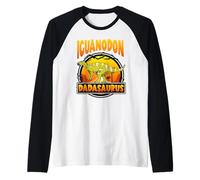 Dadasaurus Iguanodon Dinosaur Dad Dinosaurs Lover Fathers Camiseta Manga Raglan