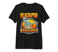 Dadasaurus Velociraptor Dinosaur Dad Dinosaurs Lover Fathers Camiseta Premium