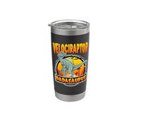 Dadasaurus Velociraptor Dinosaur Dad Dinosaurs Lover Fathers Vaso térmico de acero inoxidable de doble pared