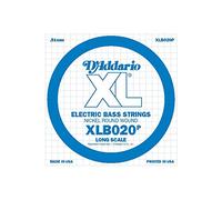 D'Addario .020 Plain Steel Long Scale Single String for Bass Guitar