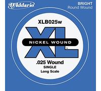 D'Addario .025 Plain Steel Long Scale Single String for Bass Guitar