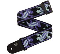 Correa de guitarra D'Addario - Accesorios para guitarra acústica y eléctrica - Extremos de cuero ecológico - Lagarto vintage, verde y azul