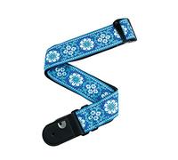 D'Addario Accessories Guitar Strap - Guitar Accessories - Electric Guitar Strap, Acoustic Guitar Strap, Acoustic Electric Guitar Strap & Bass Guitar Strap - Woven, Peace Love - Blue and White