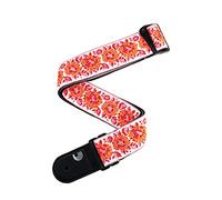 D'Addario Accessories Guitar Strap - Guitar Accessories - Electric Guitar Strap, Acoustic Guitar Strap, Acoustic Electric Guitar Strap & Bass Guitar Strap - Woven, Peace Love - Pink and White