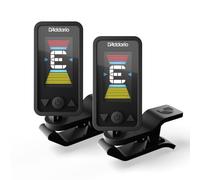 D'Addario Afinador Eclipse Recargable con Clip para Guitarra, Negro, Paq. 2