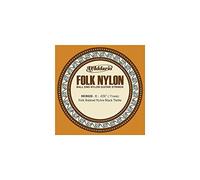 D'Addario BEB028 Folk Nylon, cuerda individual para guitarra, nailon negro, extremo de bola, .028