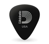 D'Addario Black Celluloid Guitar Picks, 25 pack, Medium