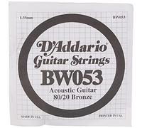 D'Addario BW053, cuerda individual para guitarra acústica, entorchada en bronce, .053