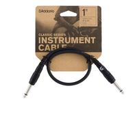 D'Addario Cable de Guitarra - Cable de Conexión de Guitarra - Cable de Instrumento - Serie Classic - 1/4 Pulg Macho a 1/4 Pulg Macho - 0.3048 Metros - Extremo Recto - 3-Paquete