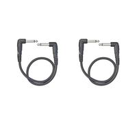 D'Addario Cable de Guitarra - Cable de Conexión de Guitarra - Cable de Instrumento - Serie Classic - 1/4 Pulg Macho a 1/4 Pulg Macho - 0.3048 Metros - Ángulo Recto - 3-Paquete (Paquete de 2)