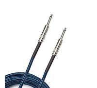 D'Addario Cable de Guitarra Trenzado - Accesorio para Instrumentos - 10 Pies/3.05 Metros - Azul - 1 Paquete