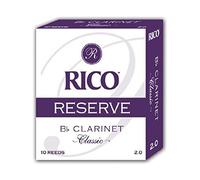 D'Addario Cañas Rico para Clarinete, Cañas Clásicas Alemanas para Clarinete en Sib, Paquete de 10, Strength 2.5