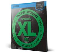 D'Addario Cuerdas Bajo Electrico - EXL220-5, Super Ligera, 40-125 (5-Cuerdas), Escala larga