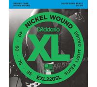 D'Addario Cuerdas Bajo Electrico - EFX220 FlexSteels, Super Ligero, 40-95, Escala superlarga, Super Light, 40-95, Super Long Scale