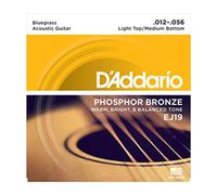 D'Addario Cuerdas Guitarra Acustica - Cuerdas de Guitarra - Cuerdas de Guitarra Acustica - EJ19 - Bluegrass, 12-56 - 1-Paquete, 1-Pack