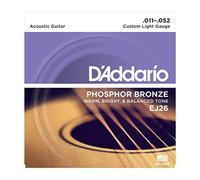 D'Addario Cuerdas Guitarra Acustica - Cuerdas de Guitarra - Cuerdas de Guitarra Acustica - EJ26 - Luz Personalizada, 11-52 - 1-Paquete