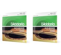 D'Addario Cuerdas Guitarra Acustica | Cuerdas de Guitarra | Cuerdas de Guitarra Acustica | EZ890 Juego de cuerdas para guitarra acústica de bronce, 009' - 045' (Paquete de 2)