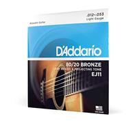 D'Addario Cuerdas Guitarra Acustica - EJ11 Juego de Cuerdas, Naranja, 12-53