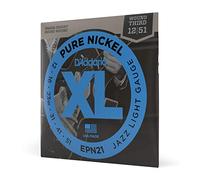 D'Addario Cuerdas Guitarra Electrica | Cuerdas de Guitarra | EPN21 - Juego de cuerdas para guitarra eléctrica de níquel, 012' - 051', Plateado