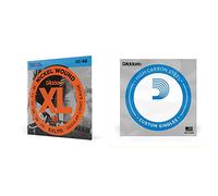 D'Addario Cuerdas Guitarra Electrica | Cuerdas de Guitarra | EXL110, cuerdas con entorchado en níquel para guitarra eléctrica + PL010 Cuerda para guitarra eléctrica de acero