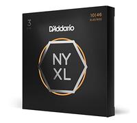 D'Addario Cuerdas Guitarra Electrica | Cuerdas de Guitarra | NYXL1046-3P - Corde avvolte in nickel per chitarra elettrica, scalatura leggera normale, 10-46, 3 mute