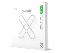 D'Addario Cuerdas para bajo, revestimiento XS eléctrico, XSB45105, parte superior clara/inferior media 45-105, juego de 4 cuerdas, paquete de 1