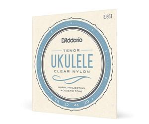 D'Addario Cuerdas para Ukelele Nylon Transparente Tenor EJ65T, Set de 4 Cuerdas