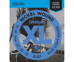 DAddario EJ21 Electric Guitar Strings Jazz Light 12-52