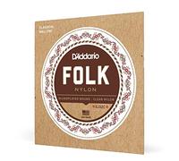 D'Addario EJ32C Folk Nylon Ball End Silver Wound/Clear Trebles Guitar Strings